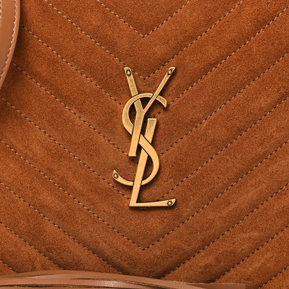 Saint Laurent Suede Matelasse Monogram Lou Camera Bag Cinnamon 8 of 10