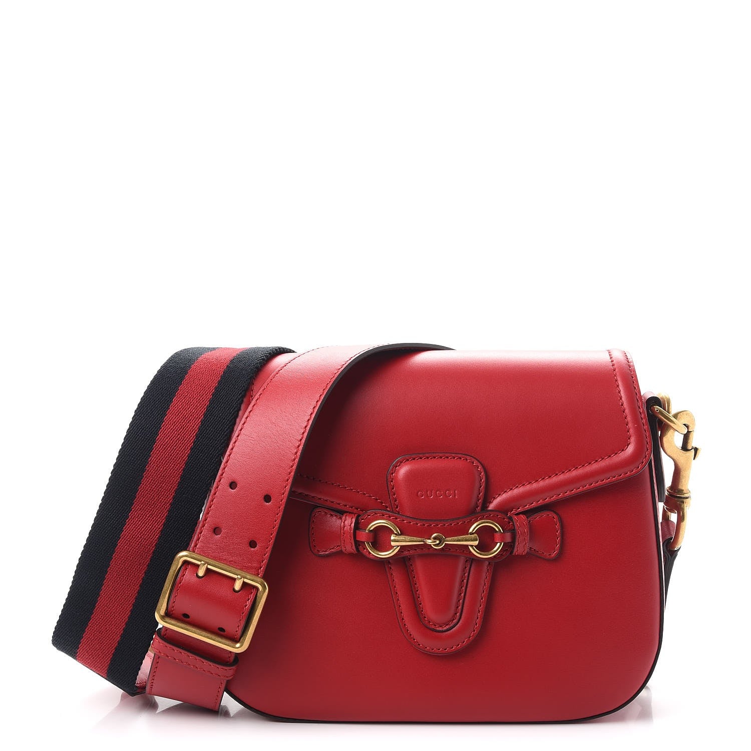 Gucci Ruinart Calfskin Medium Lady Web Shoulder Bag Hibiscus Red 1 of 9