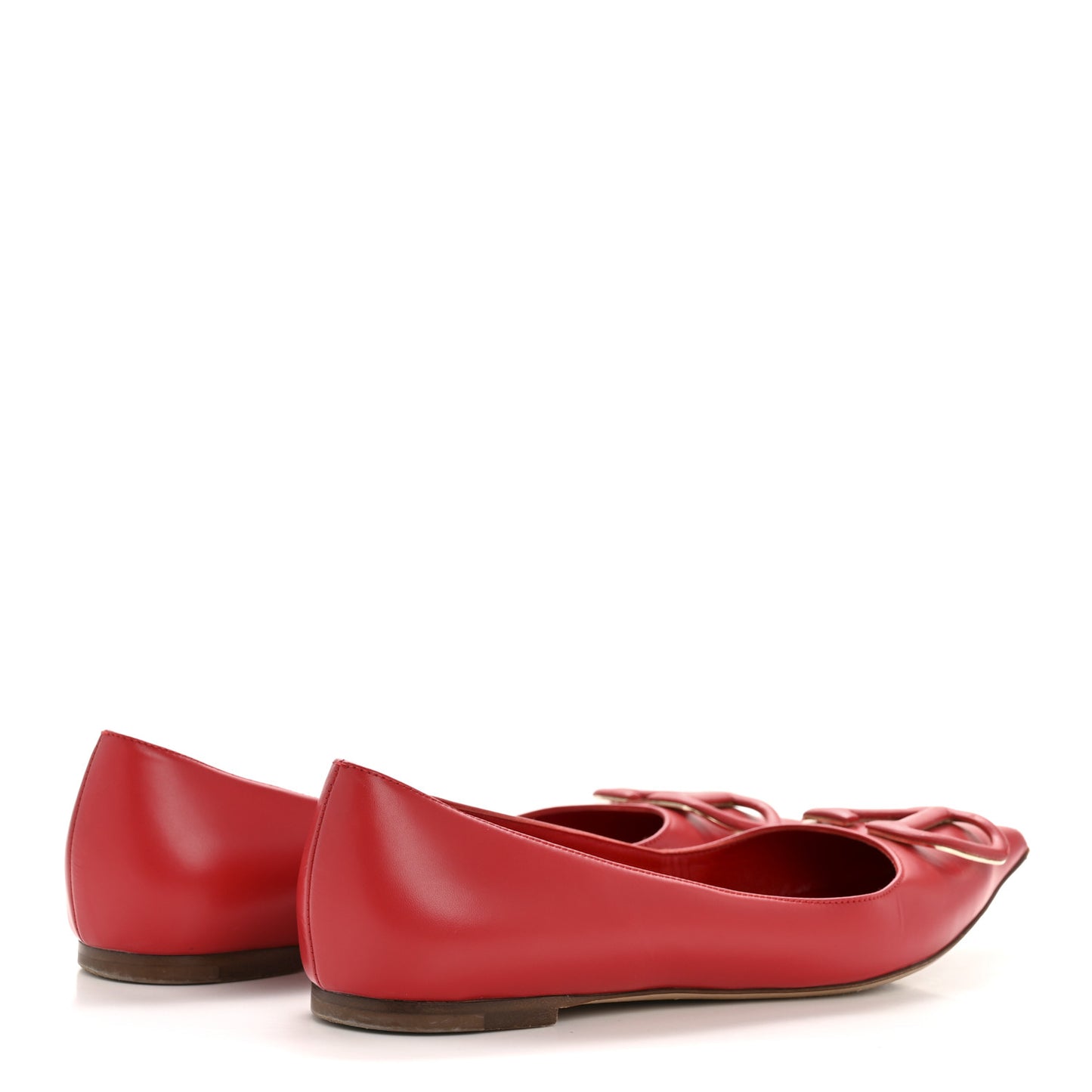 Nappa Vlogo Flats 38.5 Rouge Pur