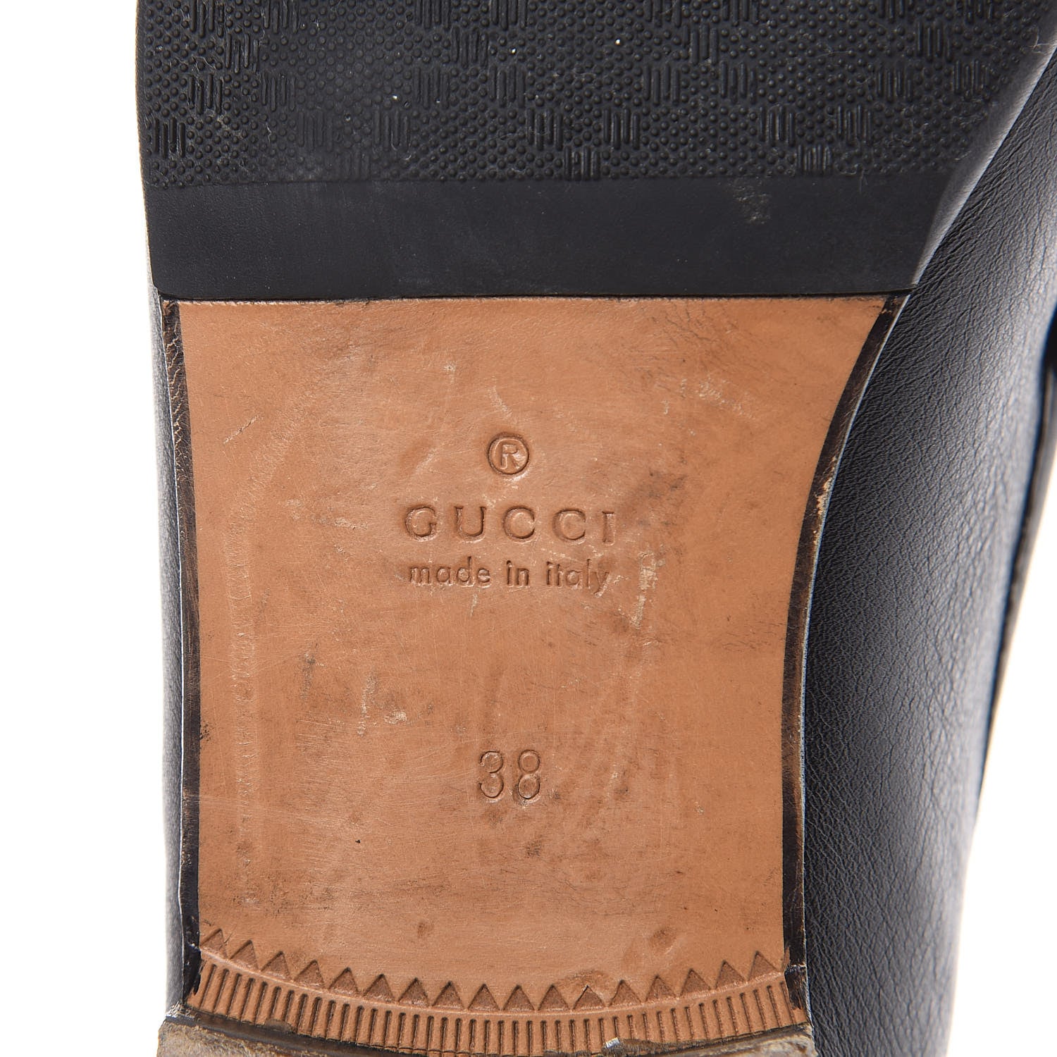 Gucci Calfskin Womens 1953 Horsebit Loafers 38 Black 7 of 14