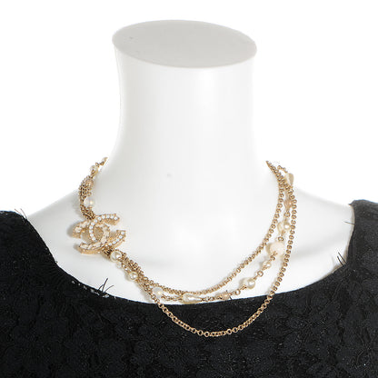 Chanel Pearl CC Short Necklace Gold 2 of 6