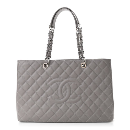 Chanel Caviar Quilted XL Grand Shopping Tote GST Light Grey 1 of 11