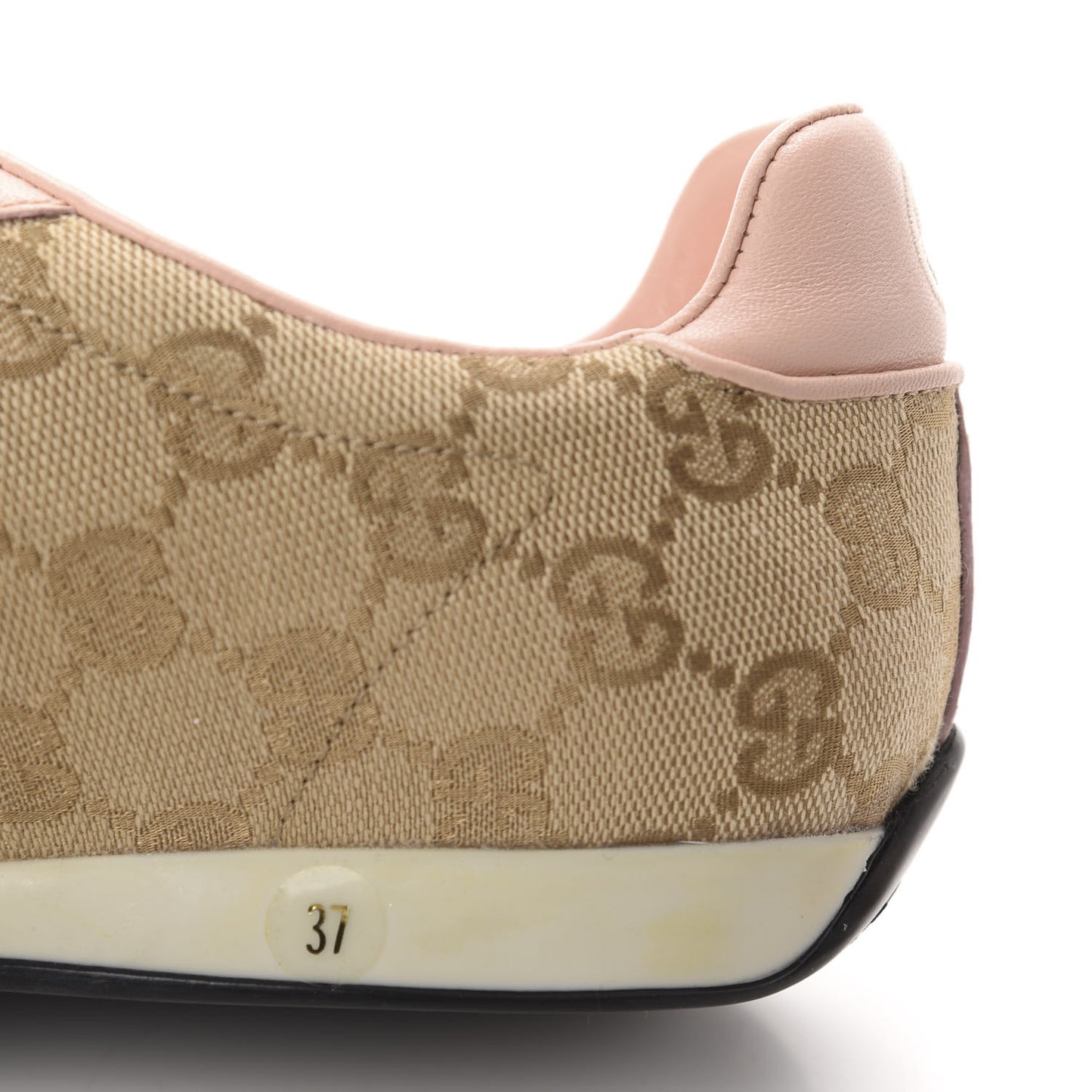 Monogram Nappa Interlocking G Sneakers 37 New Sand Rose Dragea