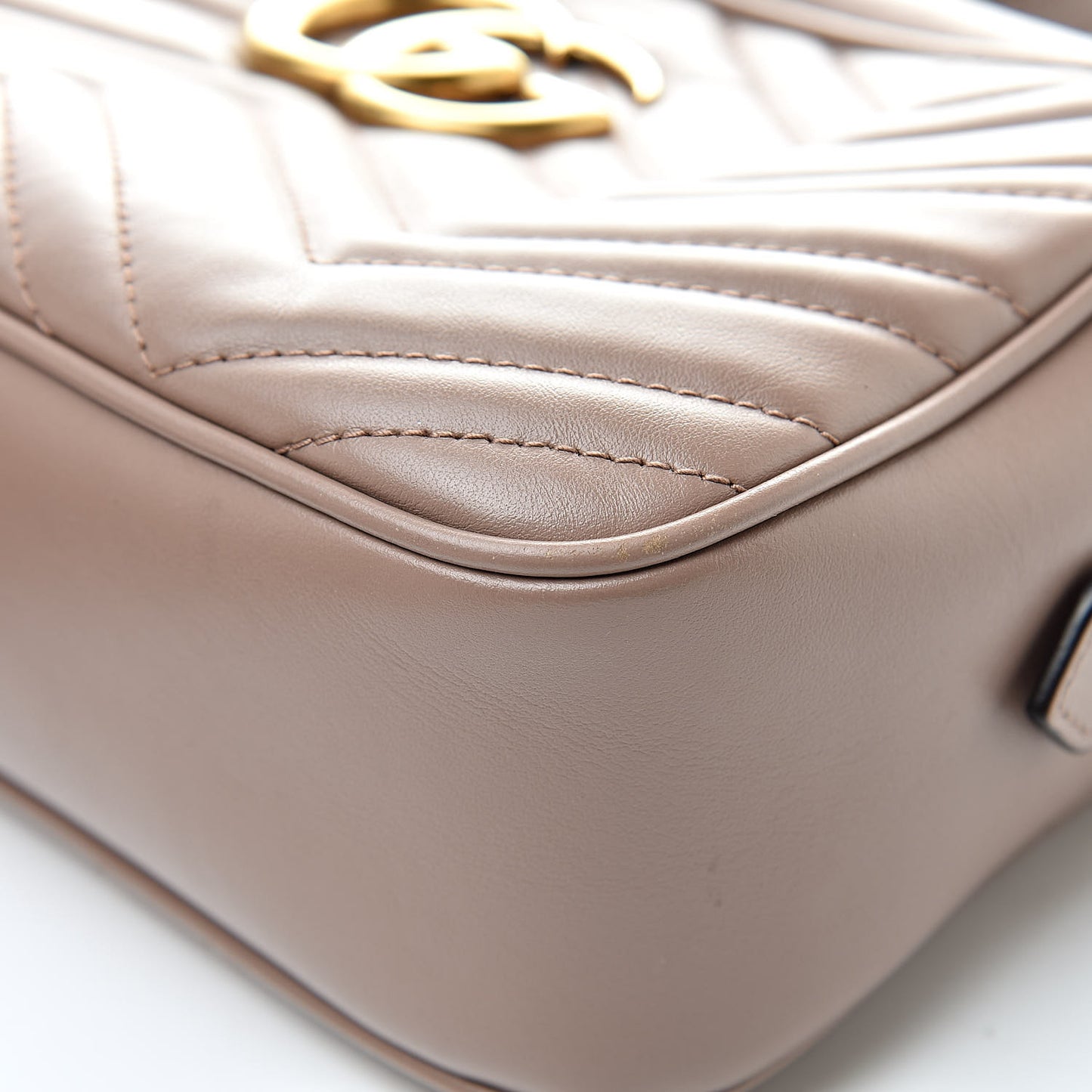 Calfskin Matelasse Small GG Marmont Chain Shoulder Bag Porcelain Rose
