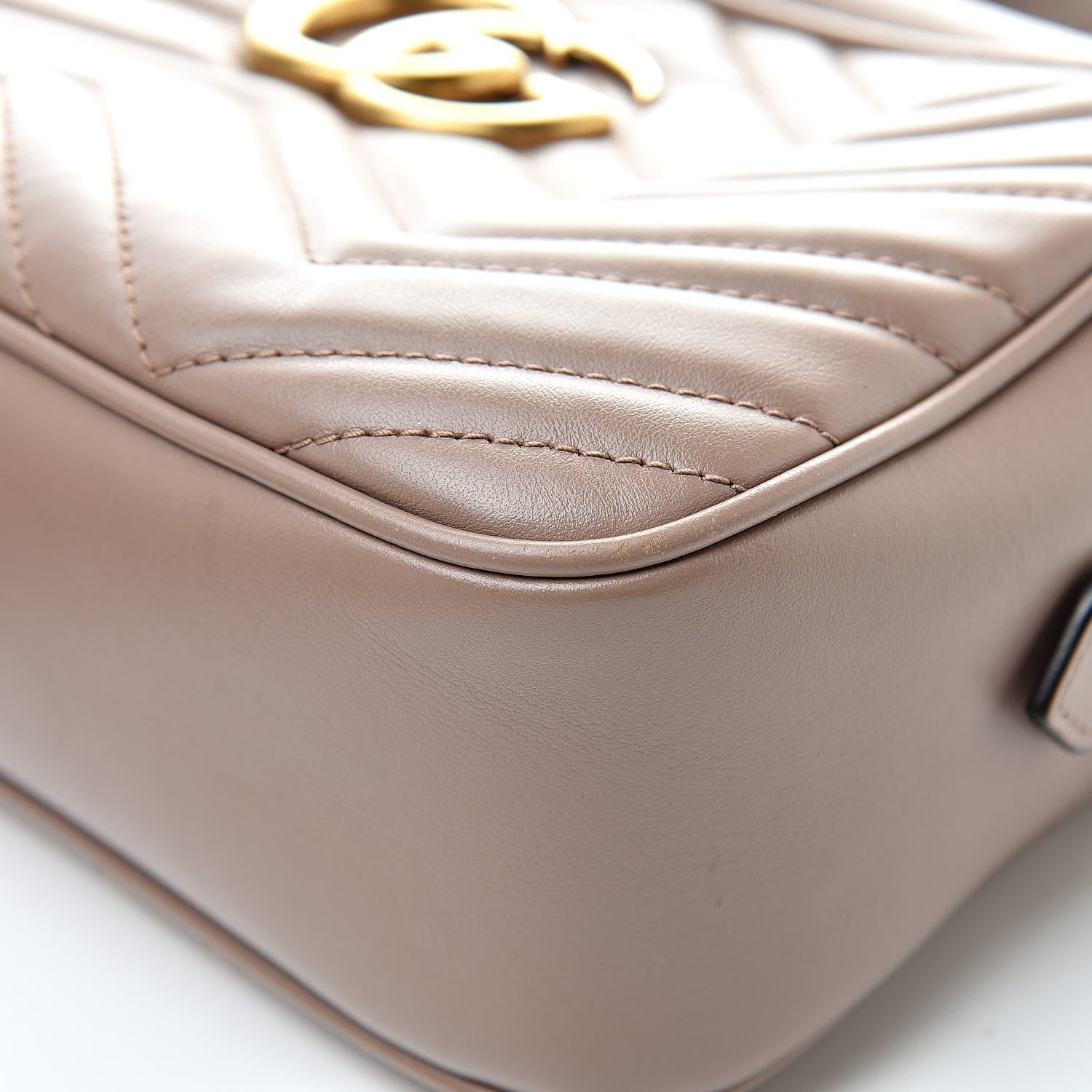 Gucci Calfskin Matelasse Small GG Marmont Chain Shoulder Bag Porcelain Rose 10 of 15