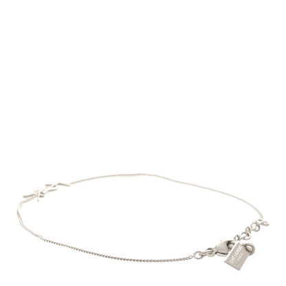Saint Laurent Brass Monogram Charm Bracelet L Silver 3 of 4