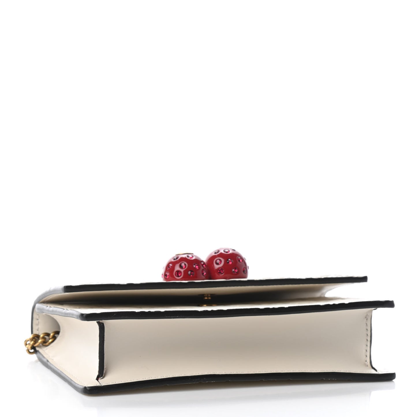 Guccissima Mini Cherry Chain Bag White