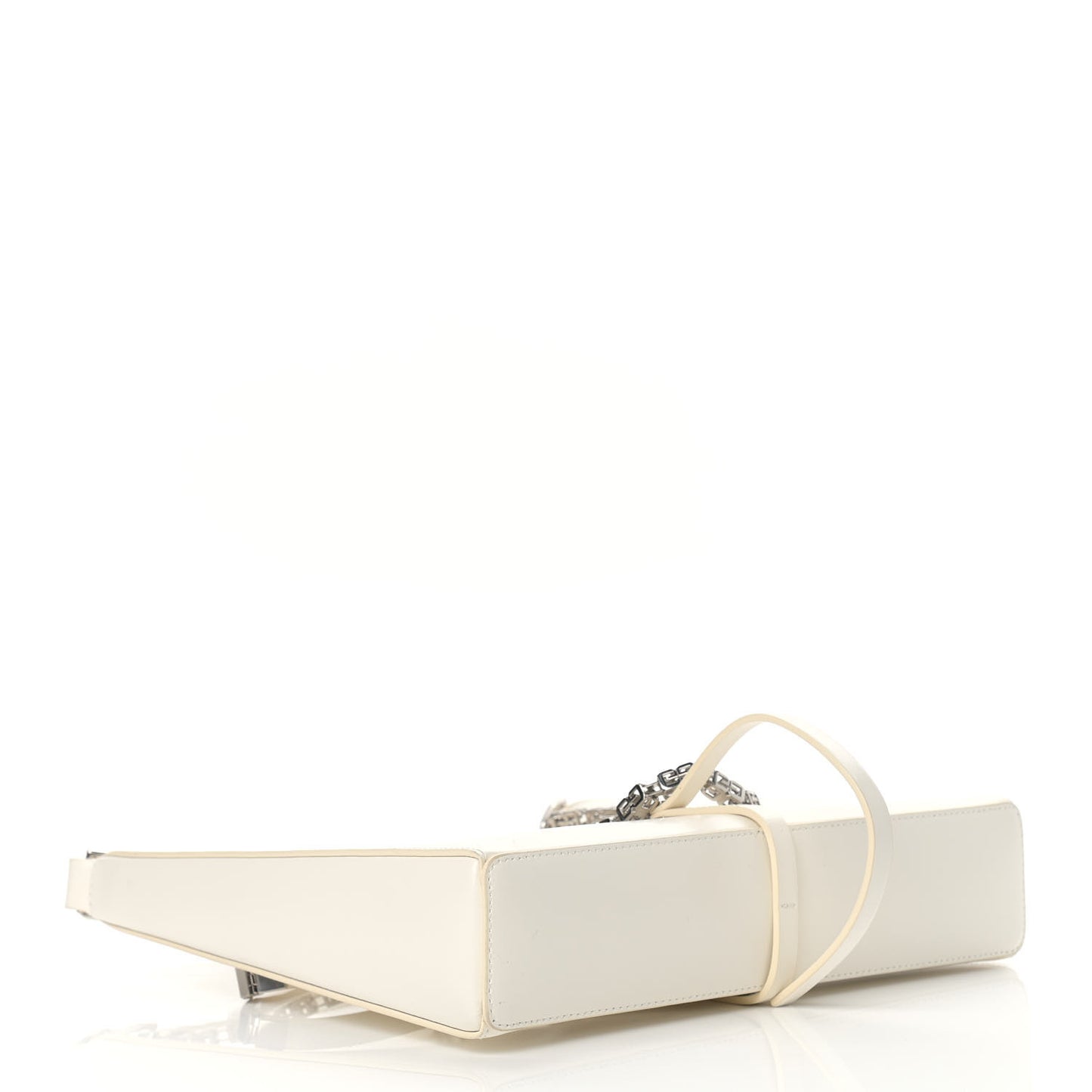 Box Calfskin Small Cut Out Shoulder Bag Ivory