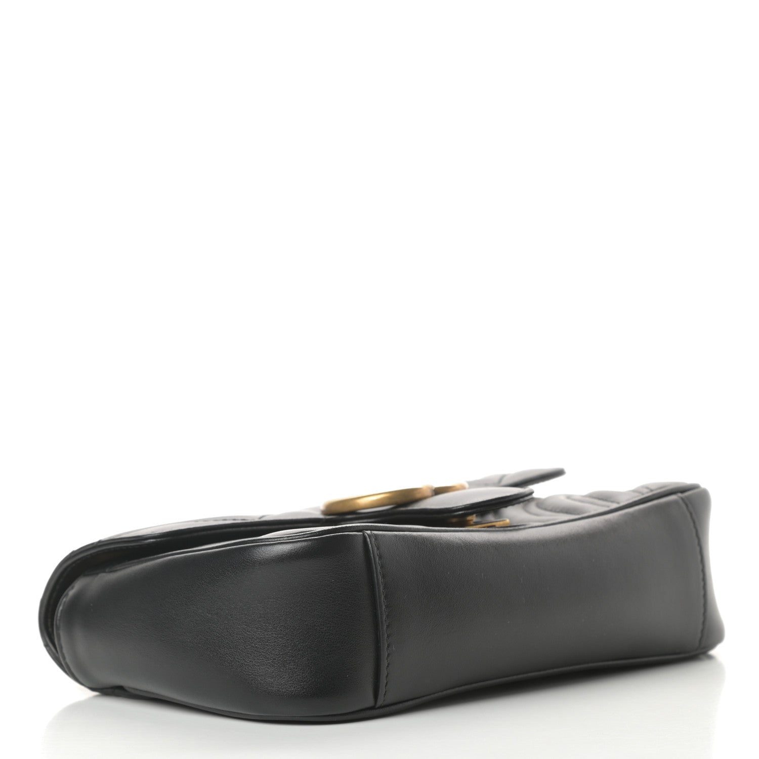 Gucci Calfskin Matelasse Mini GG Marmont Shoulder Bag Black 4 of 11