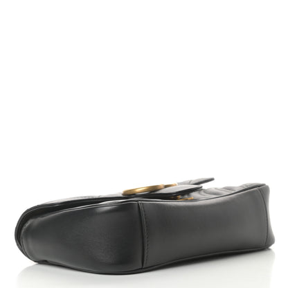 Gucci Calfskin Matelasse Mini GG Marmont Shoulder Bag Black 4 of 11