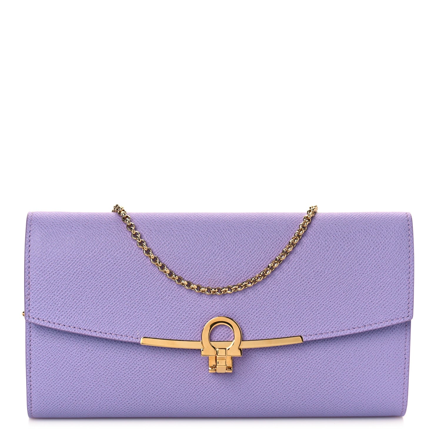 Salvatore Ferragamo Hammered Calfskin Mini Gancini Icona Bag Violet 1 of 7