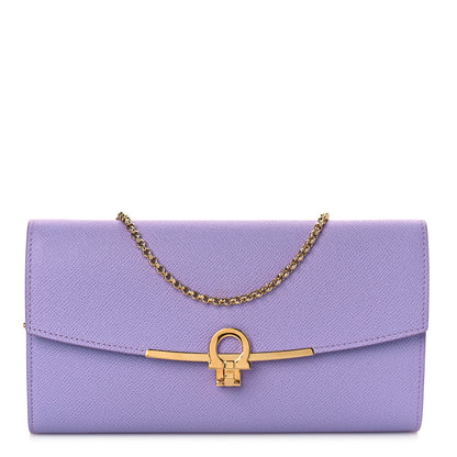Salvatore Ferragamo Hammered Calfskin Mini Gancini Icona Bag Violet 1 of 7
