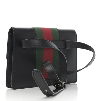 Gucci Calfskin Sylvie Belt Bag 95 34 Black 3 of 12