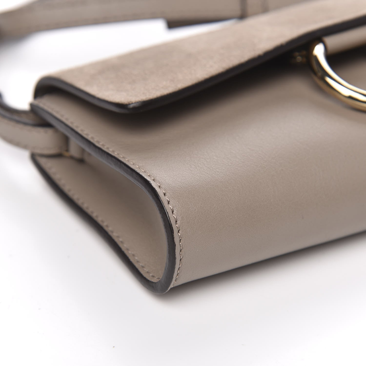 Chloe Suede Calfskin Mini Faye Shoulder Bag Motty Grey 8 of 10