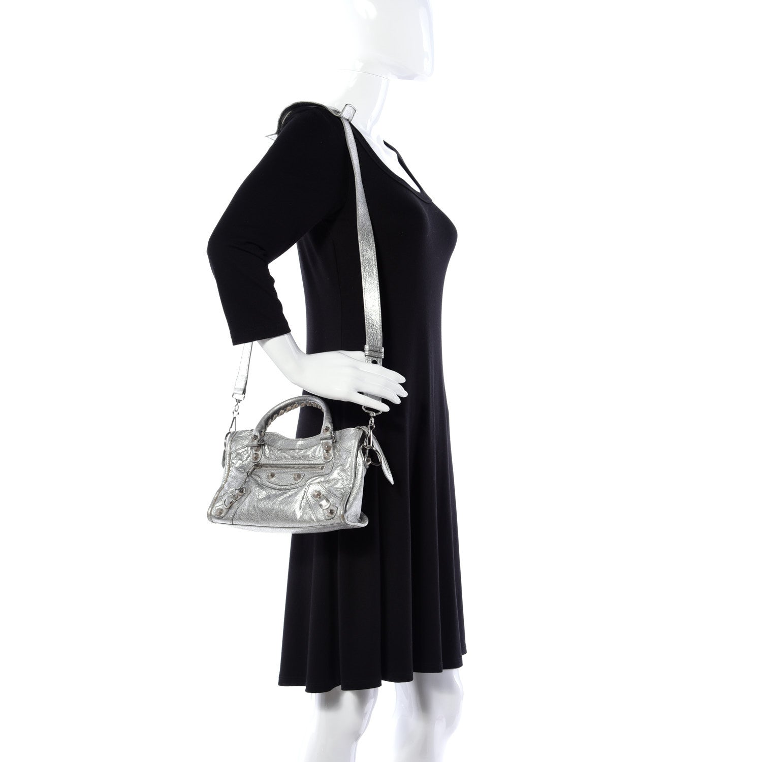 Balenciaga Agneau Giant 12 Silver Hardware Mini City Gris Aluminum 3 of 20
