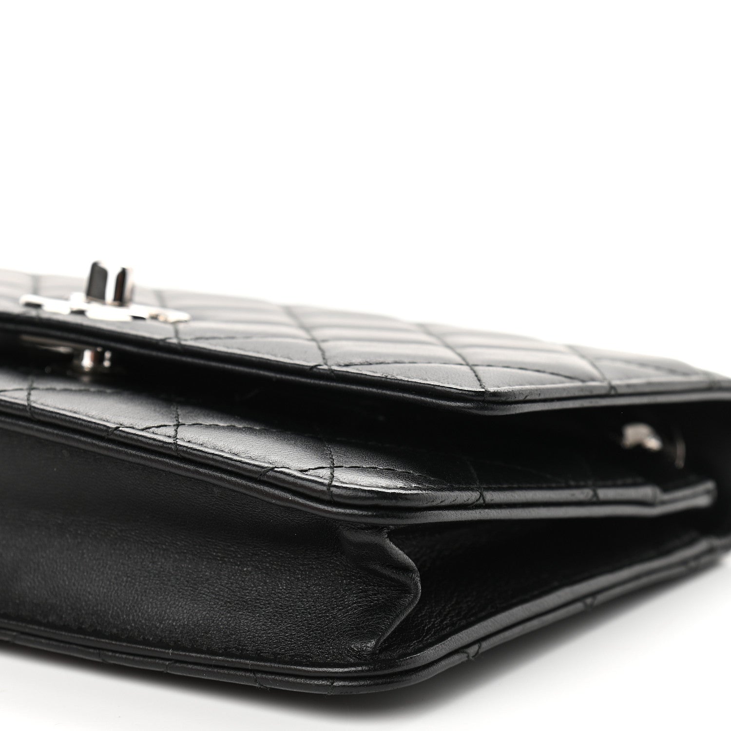 Chanel Lambskin Quilted Trendy CC Wallet On Chain WOC Black 9 of 9