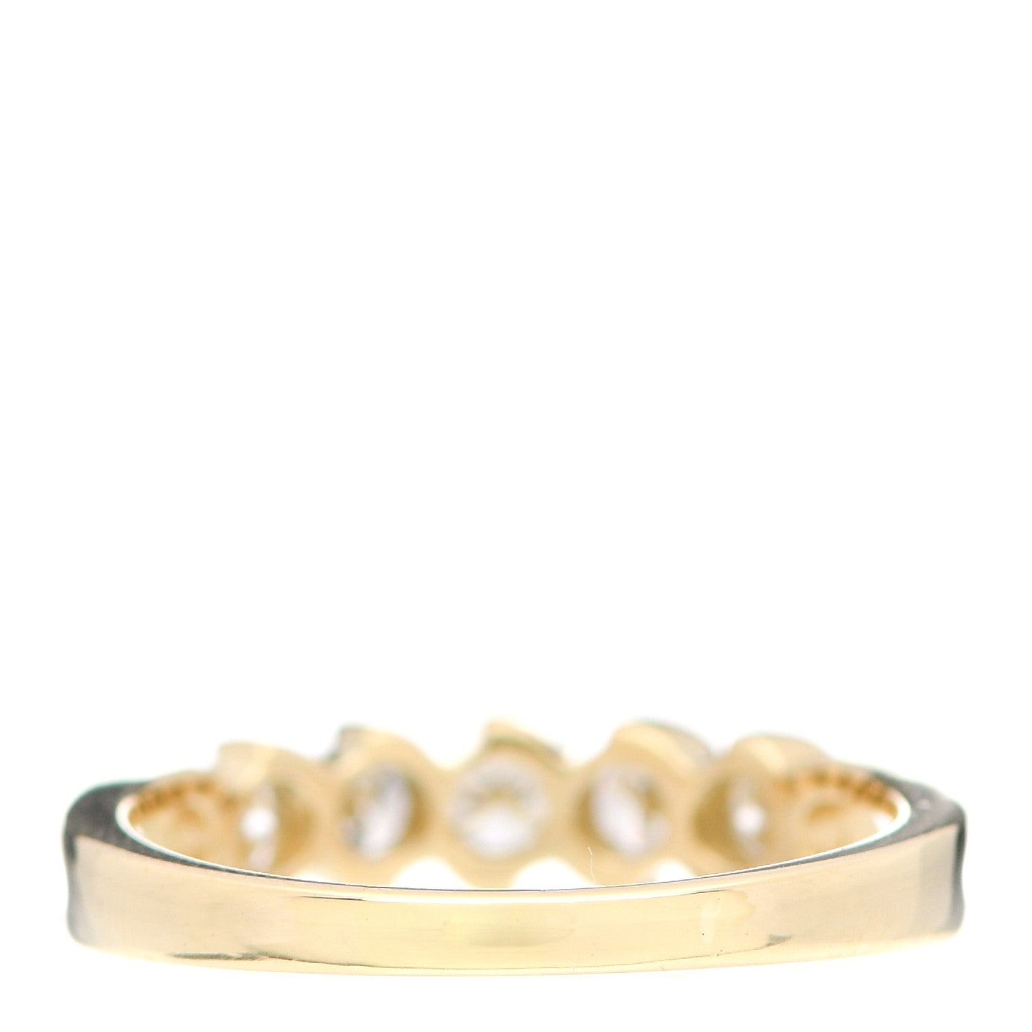 Tiffany 18K Yellow Gold Diamond Semi Swirl Bezel Set Band Ring 53 6.5 3 of 4