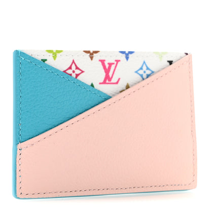 Louis Vuitton LV X TM Monogram Multicolor Criss-Cross Card Holder Kabira Blue Rose 3 of 8