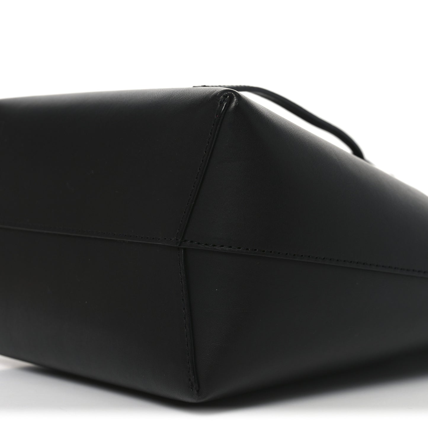 Vegetable Tanned Calfskin Mini Bucket Bag Black Dolly