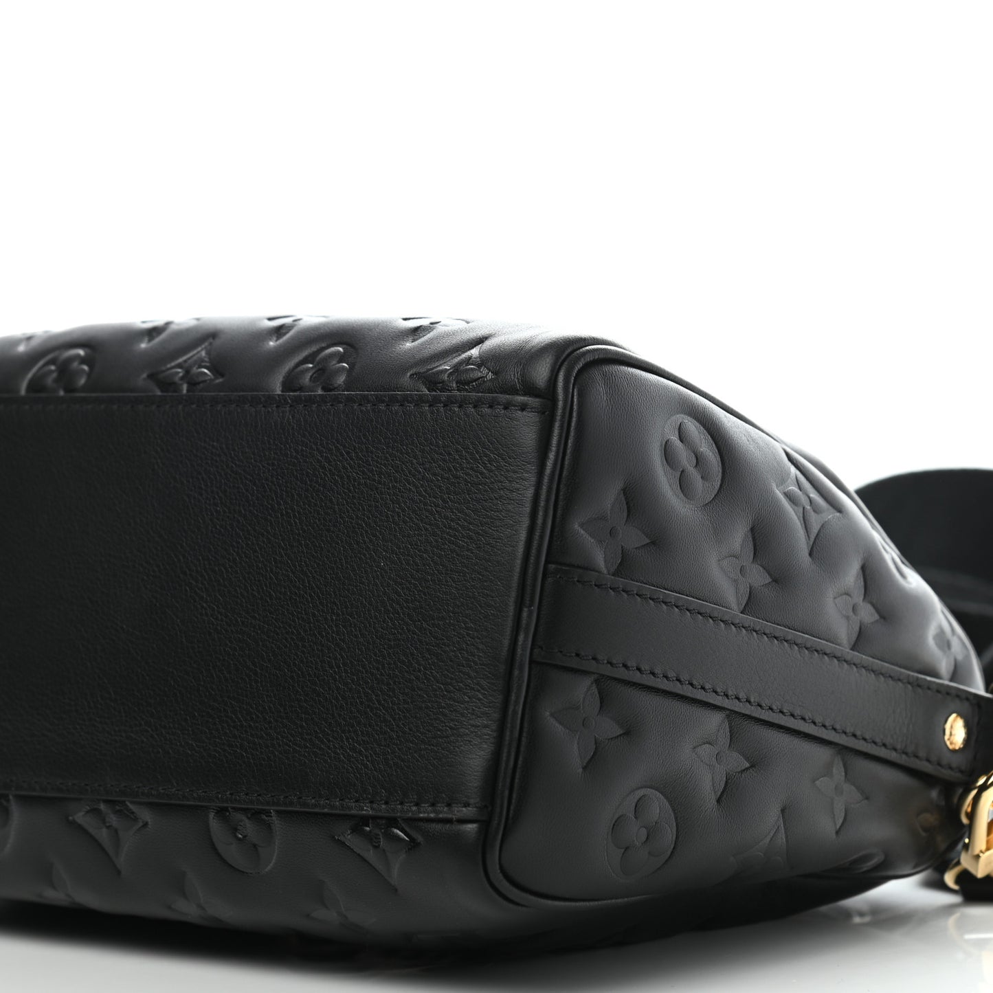 Lambskin Embossed Monogram Speedy 22 Bandouliere Black