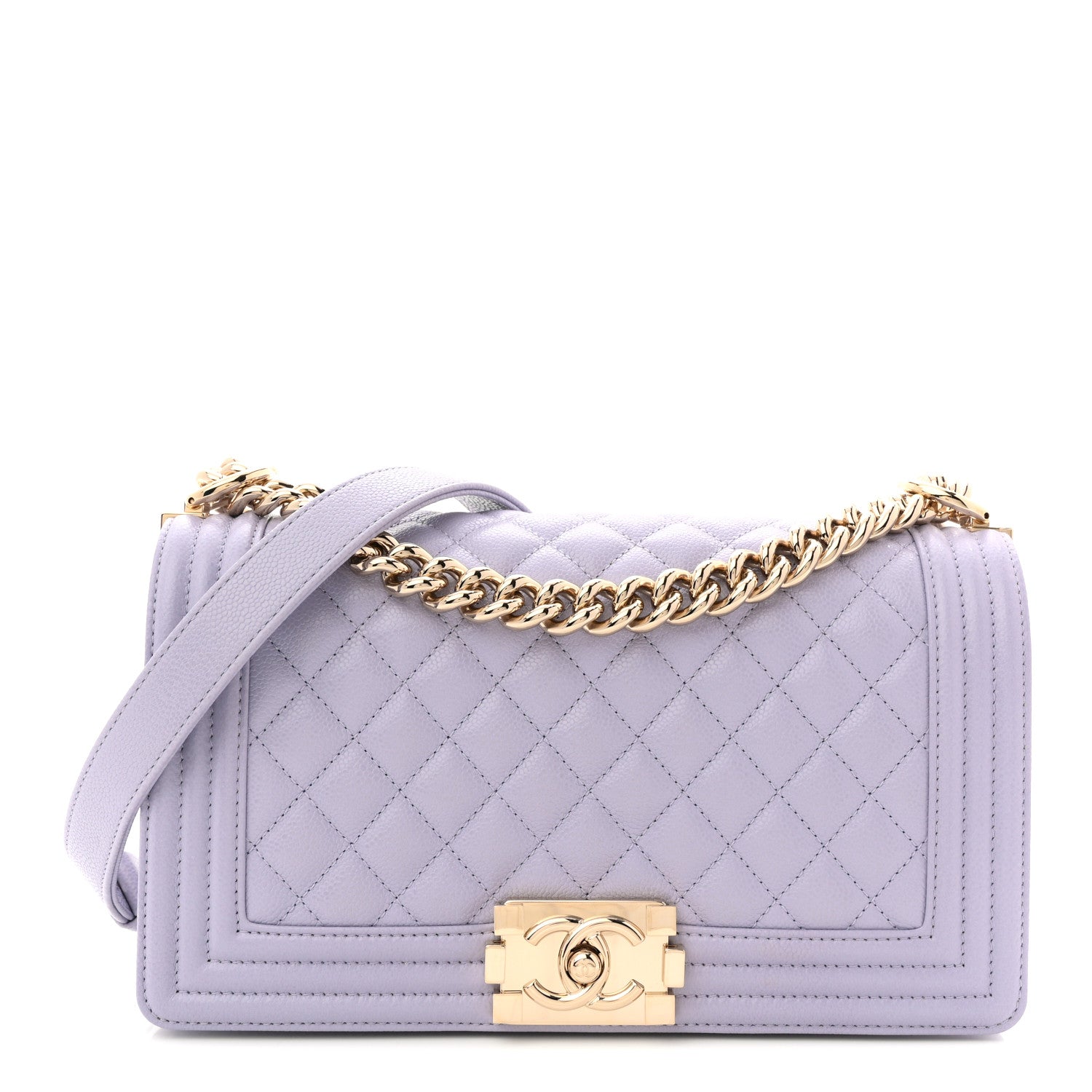 Chanel Caviar Quilted Medium Boy Flap Light Purple 1 of 10