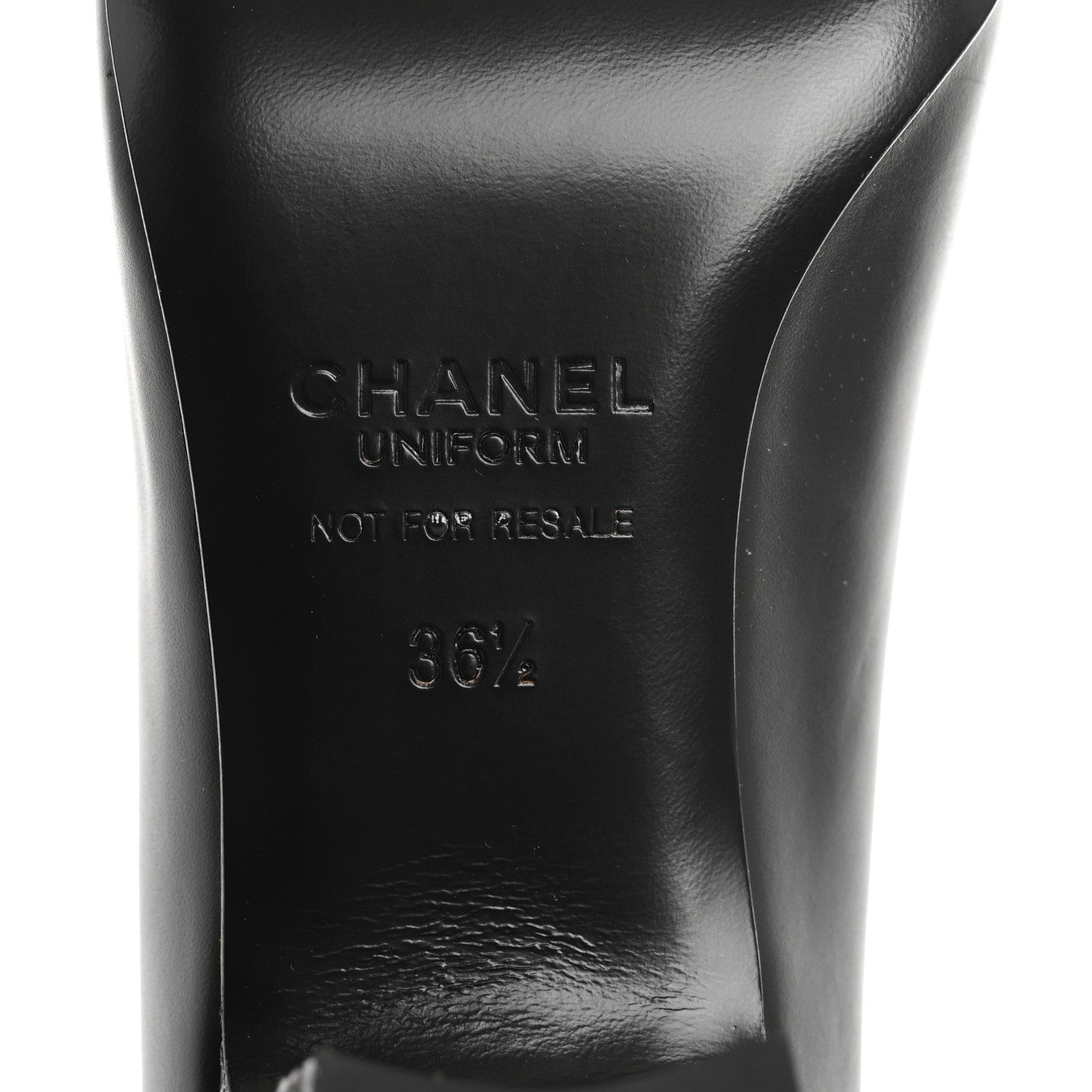 Chanel Lambskin Cap Toe CC Uniform Pumps 36.5 Black 8 of 10