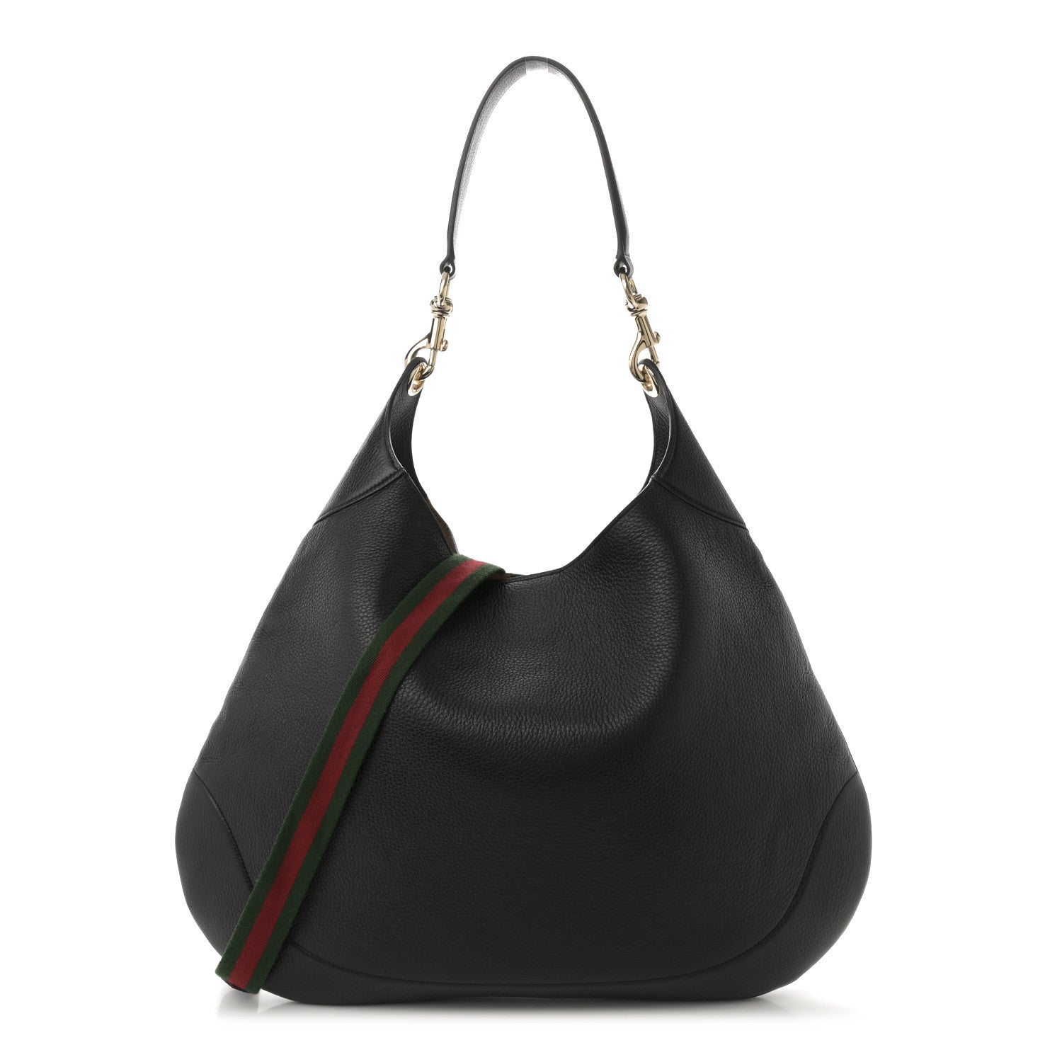 Gucci Soft Grained Calfskin Maxi B Hobo Black 1 of 11