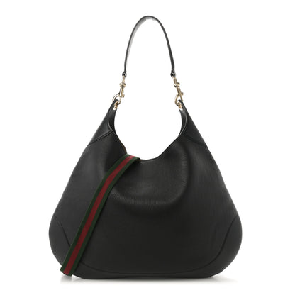 Gucci Soft Grained Calfskin Maxi B Hobo Black 1 of 11