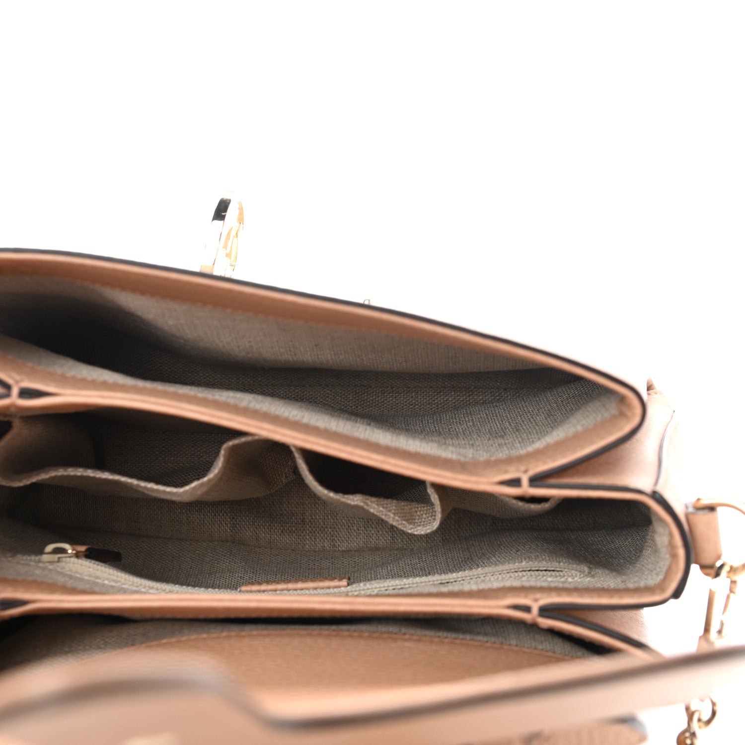 Gucci Dollar Calfskin Interlocking G Top Handle Shoulder Bag Camelia 5 of 11