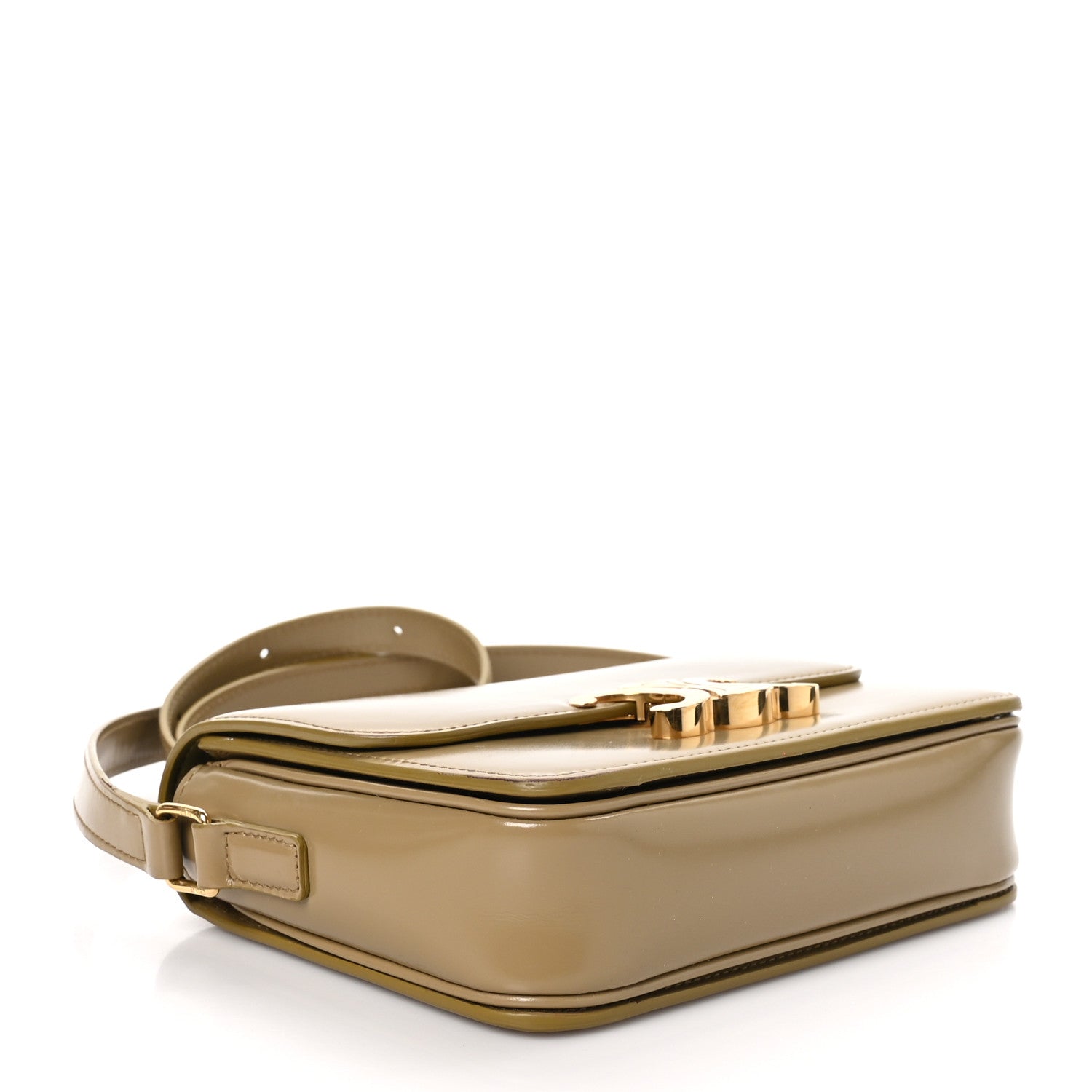 Celine Shiny Calfskin Teen Triomphe Olive 4 of 11