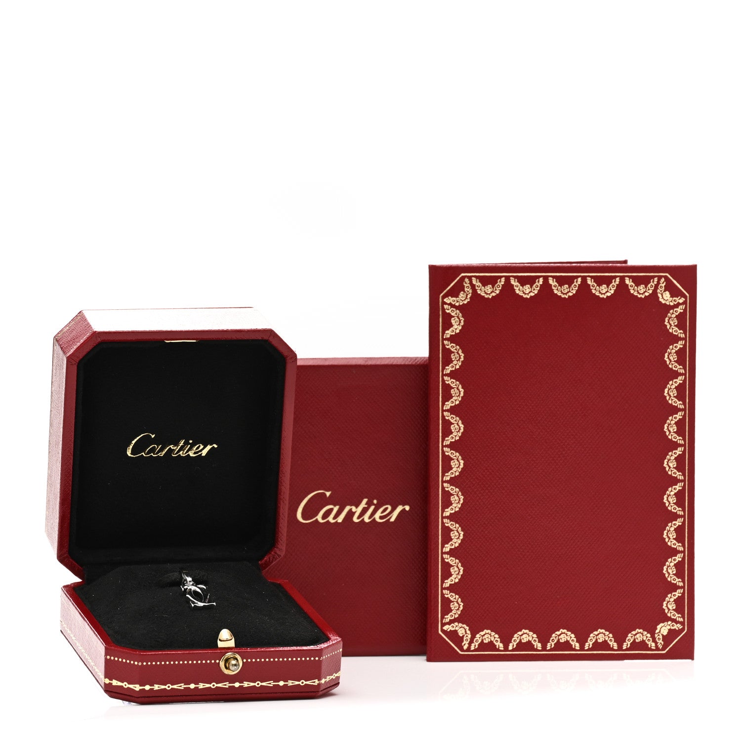 Cartier 18K White Gold Logo Charm 4 of 4