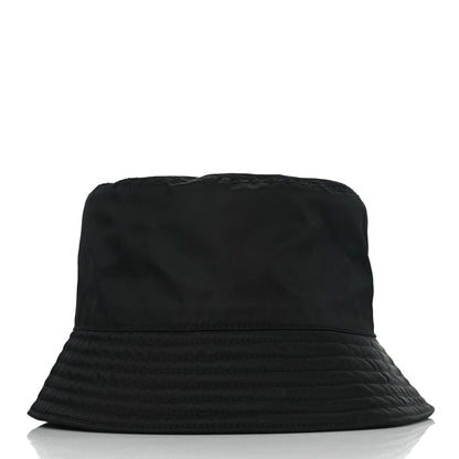 Prada Re-Nylon Metal Triangle Logo Womens Bucket Hat M Black 3 of 7