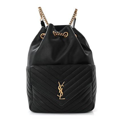 Saint Laurent Lambskin Matelasse Monogram Joe Backpack Black 1 of 11