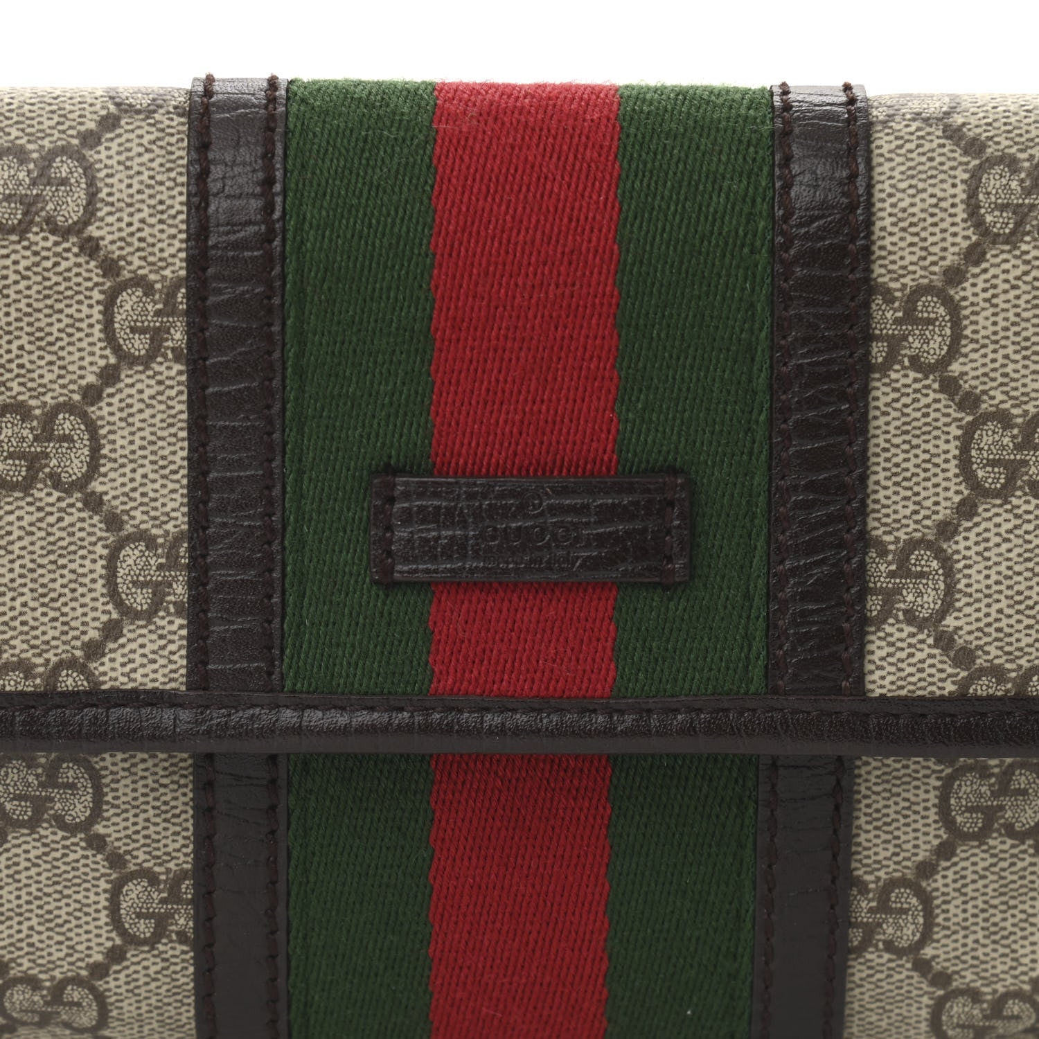 Gucci GG Monogram Plus Web Belt Bag Dark Brown 8 of 10