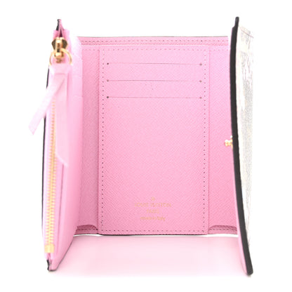 Louis Vuitton Monogram 2021 Christmas Animation Japanese Garden Victorine Wallet Wisteria Pink 5 of 7