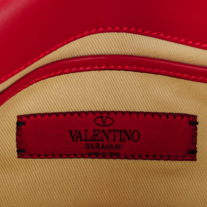 Valentino Garavani Vitello Rockstud Shoulder Flap Bag Rosso Valentino 6 of 7