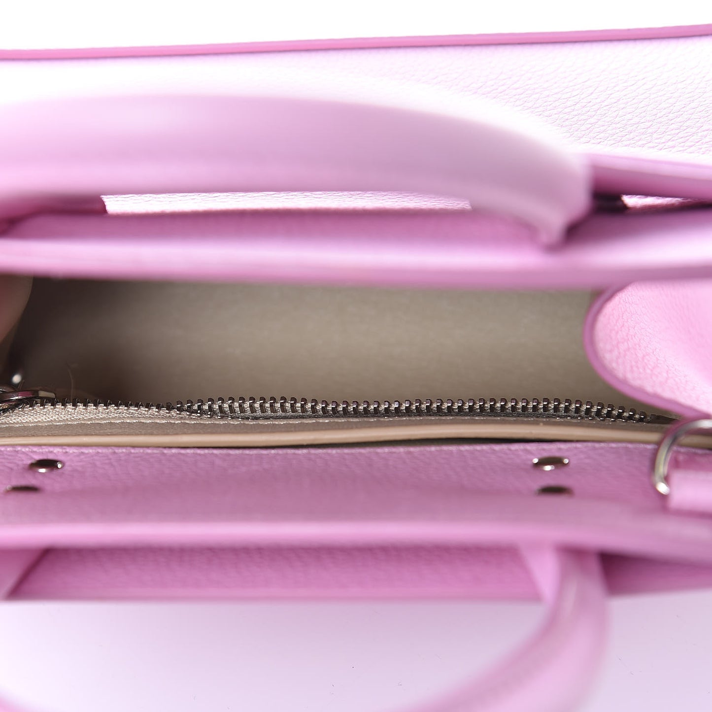 Grained Calfskin Mini Horizon Satchel Bright Pink