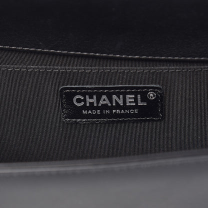 Chanel Cracked Metallic Calfskin Quilted Medium Boy Flap Black 6 of 8