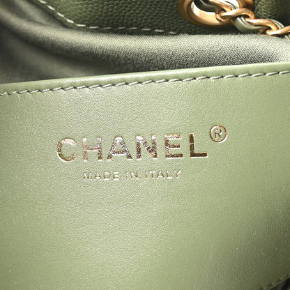 Chanel Caviar Quilted Small Chanel 25 Handbag Khaki 6 of 10