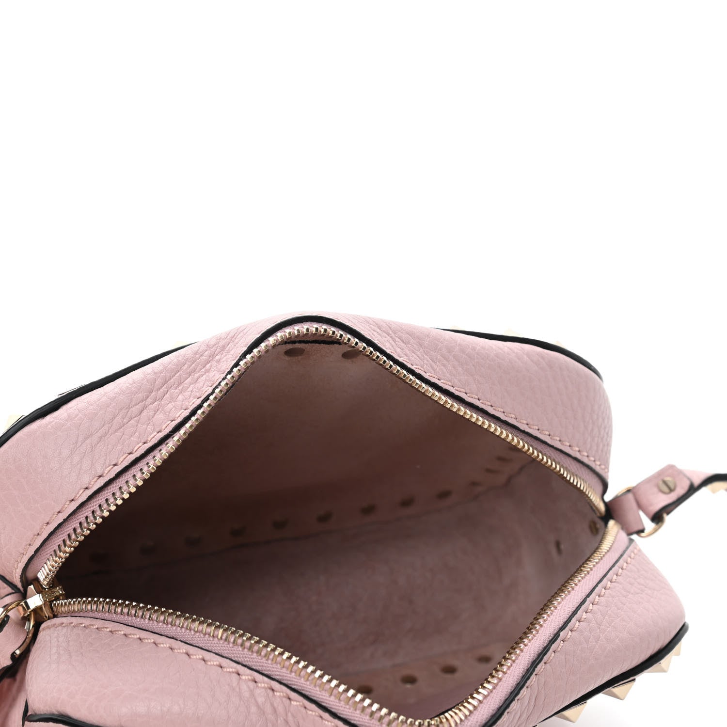 Valentino Garavani Pebbled Calfskin Rockstud Camera Crossbody Bag Cipria 5 of 9