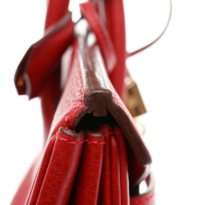 Hermes Taurillon Clemence Birkin 35 Rouge Vif 12 of 13