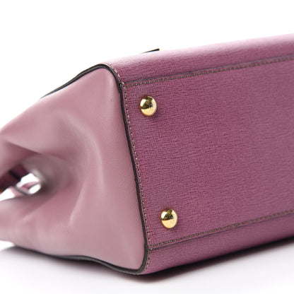 Fendi Vitello Elite Flamingo Petite 2Jours Tote Lilla Glicine 6 of 10