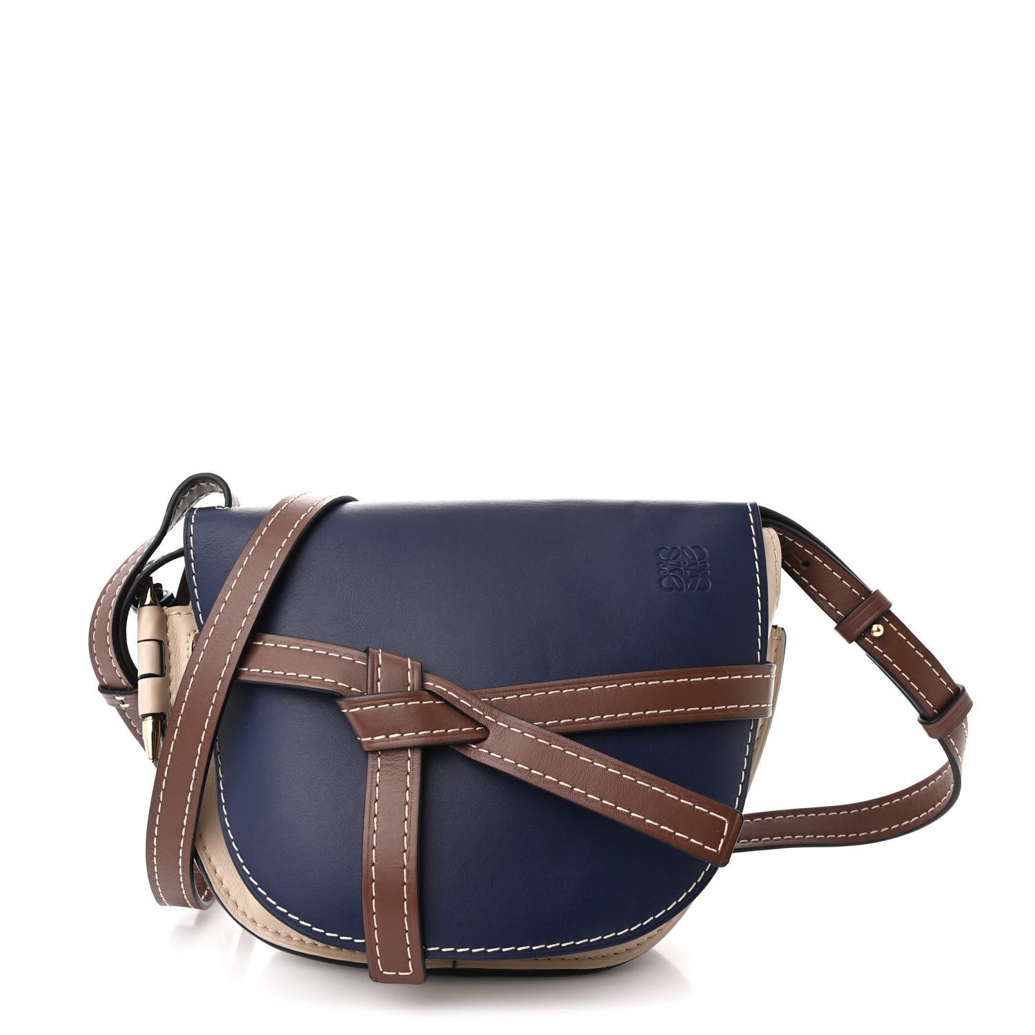 Loewe Calfskin Small Gate Crossbody Bag Blue 1 of 10
