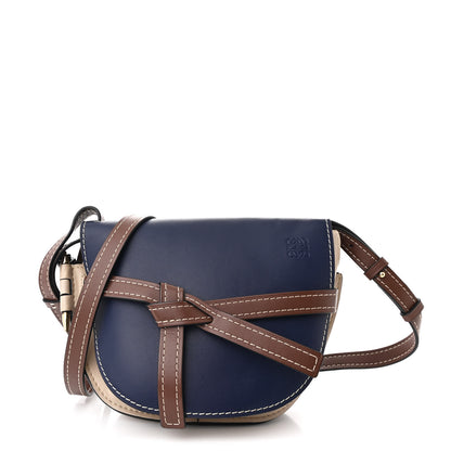 Loewe Calfskin Small Gate Crossbody Bag Blue 1 of 10