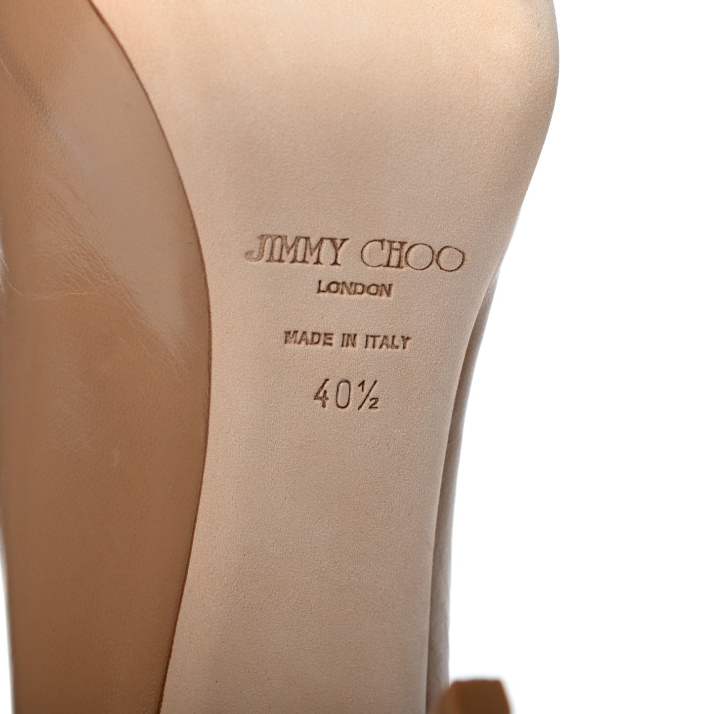 Calfskin Platform Peep Toe Pumps 40 Nude