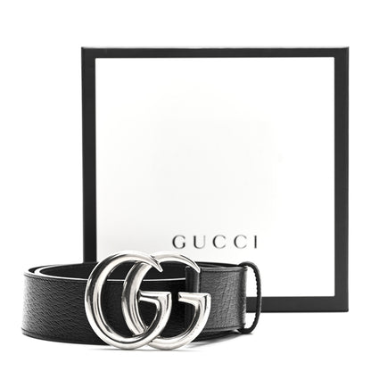 Gucci Textured Calfskin Double G 40mm Belt 80 32 Black 6 of 6