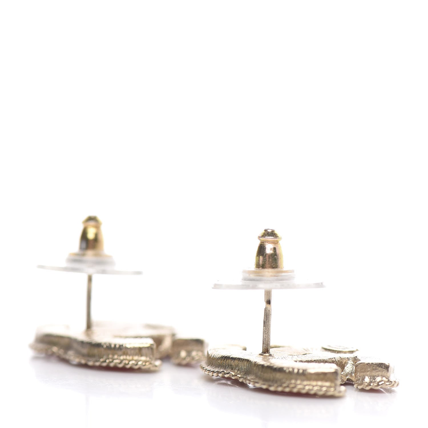 Chanel Resin CC Earrings Pink 4 of 5