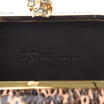 Alexander McQueen Python Skull Box Clutch Brown 6 of 9