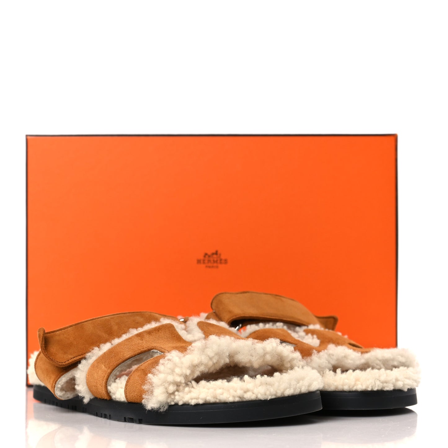 Suede Goatskin Woolskin Womens Chypre Sandals 37.5 Golden Beige