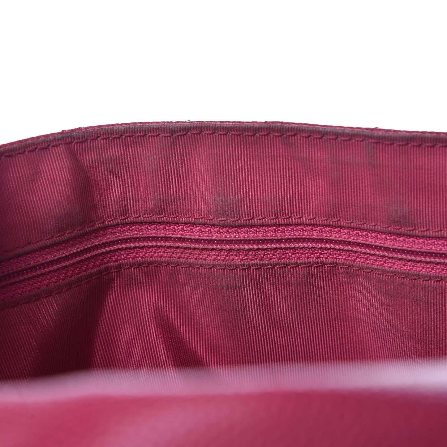 Caviar Diamond Stitched Shoulder Bag Dark Pink